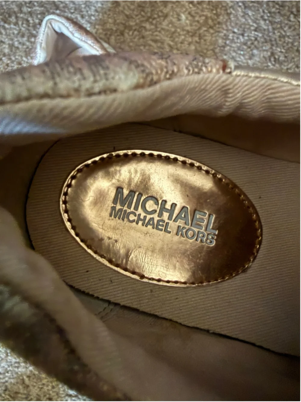 Women's Michael Kors Allie Sneakers in Pink and Rose Gold